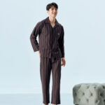 男全棉印花长袖长裤