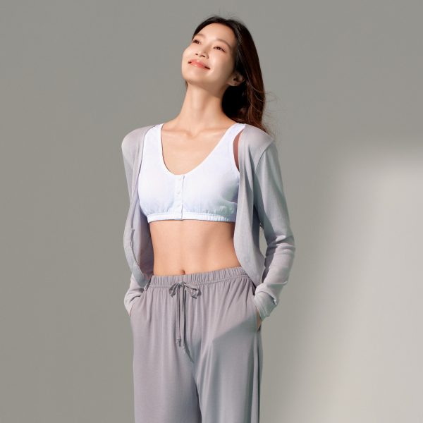 女全棉前开扣内衣