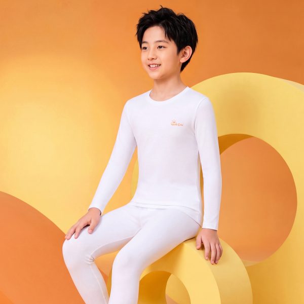 男童170支圆领长袖衫裤