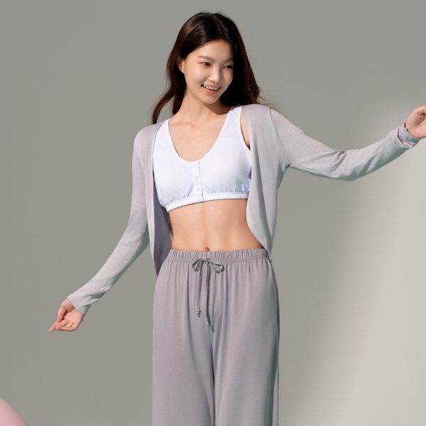 女全棉前开扣内衣