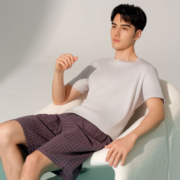 男140S全棉圆领短袖衫