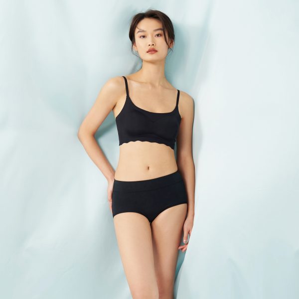 女棉氨中腰抑菌透气三角裤