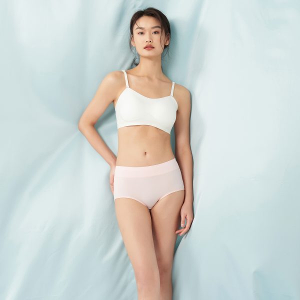 女棉氨中腰抑菌透气三角裤